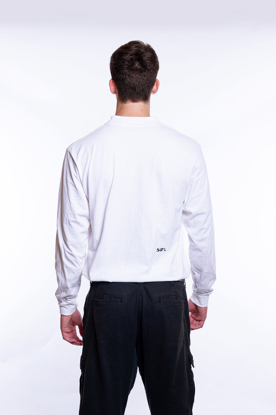 Sueded Cotton Jersey Logo Mockneck