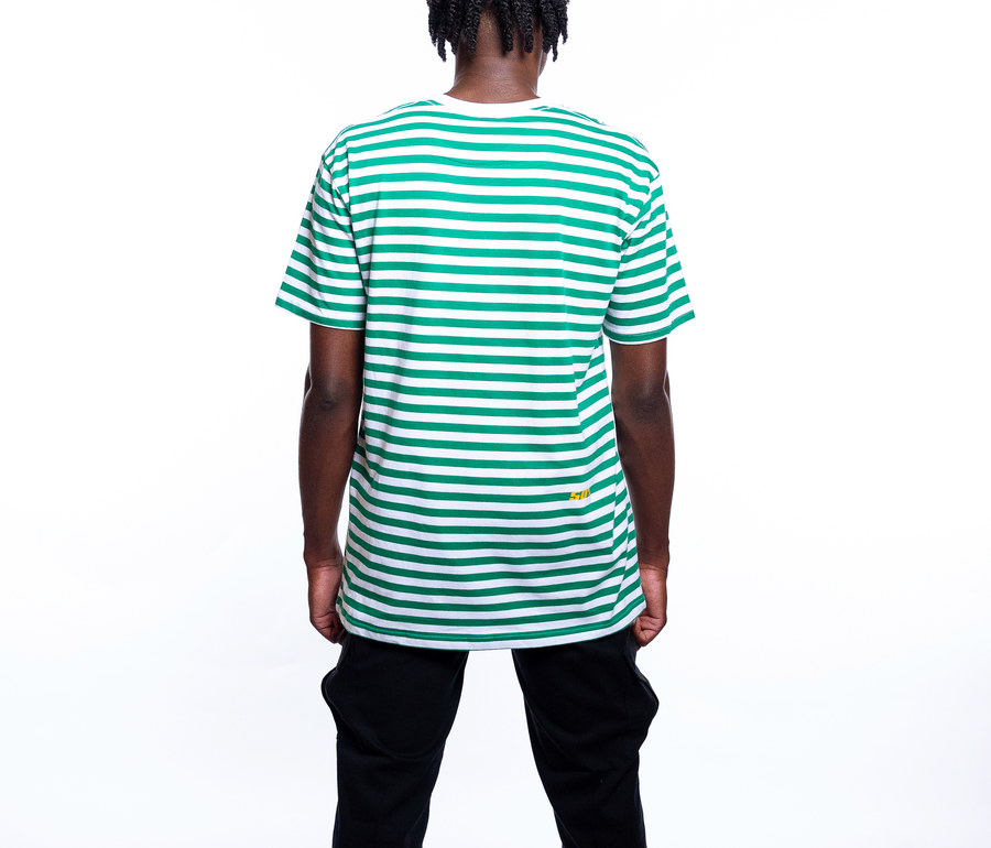 Shortsleeve Striped Cotton Jersey T-Shirt