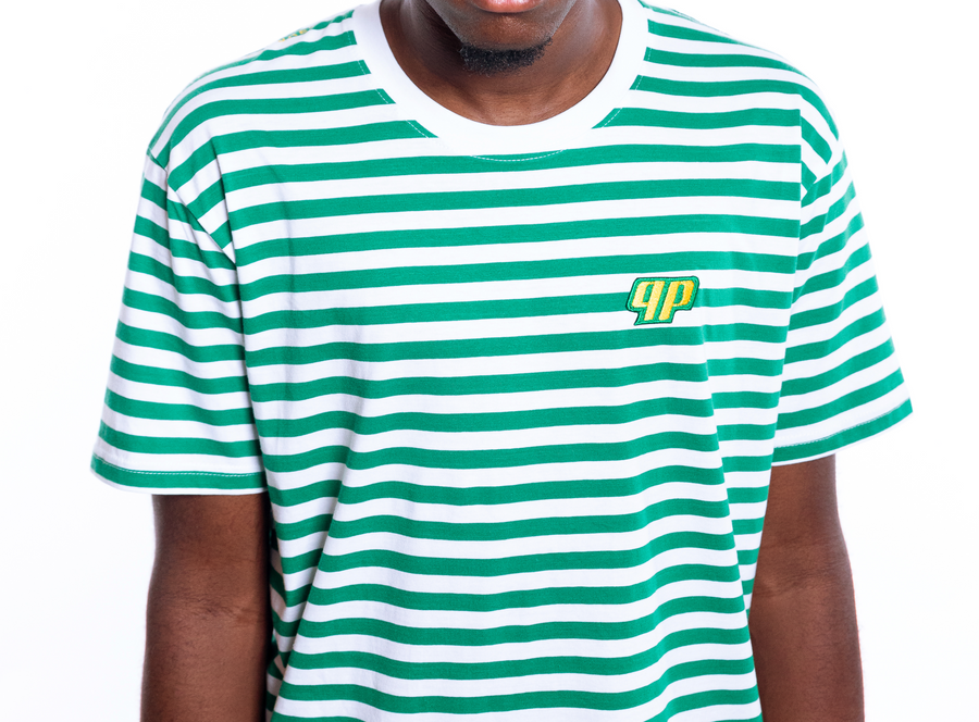 Shortsleeve Striped Cotton Jersey T-Shirt