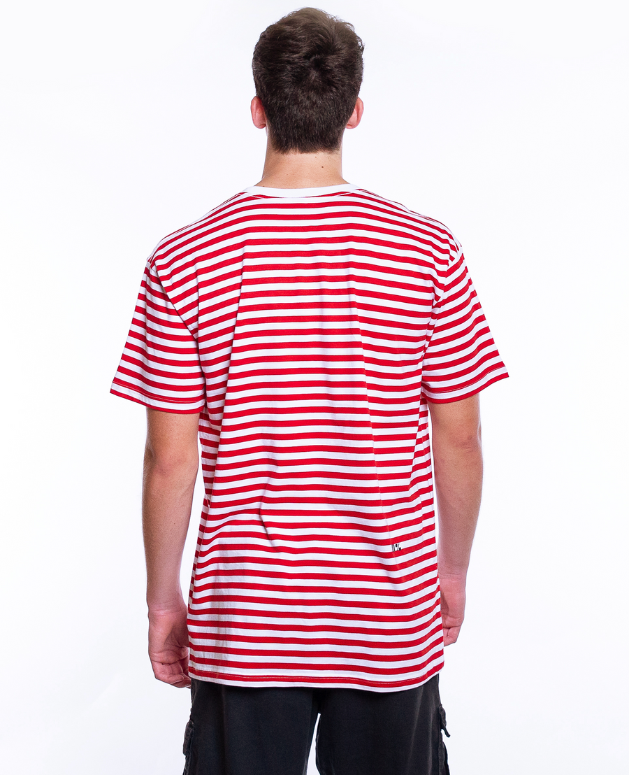 Shortsleeve Striped Cotton Jersey T-Shirt